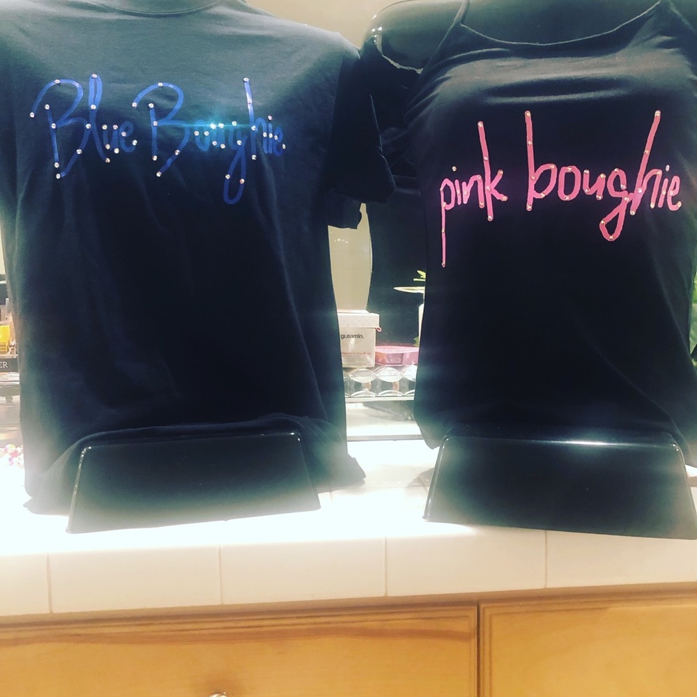 Pink Boughie and blue boughie active wear